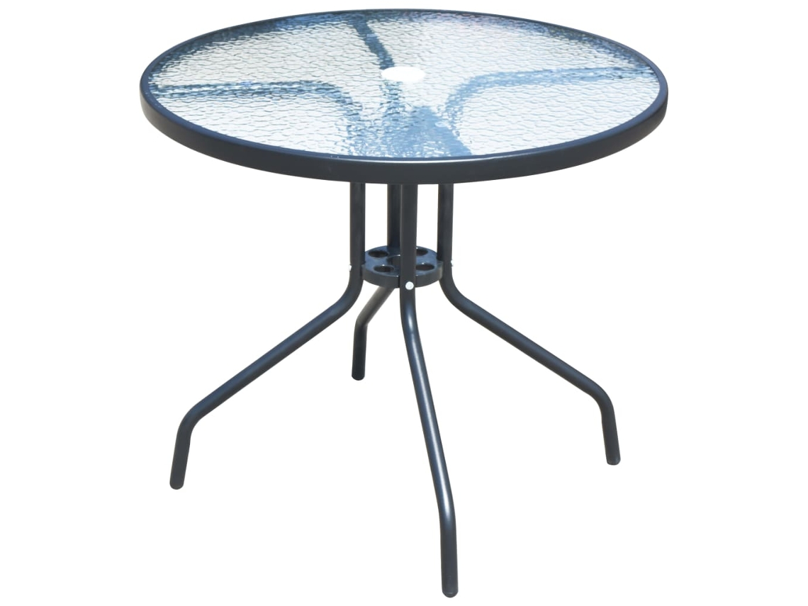 Maison Exclusive - Conjunto De Jantar Para Jardim 5 Pcs 80x71 Cm Aço Preto