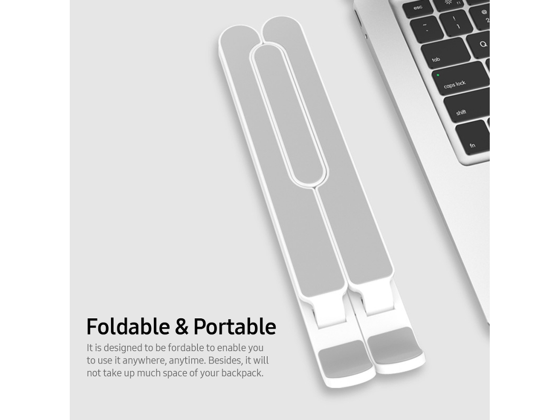 Suporte Ajustável Para Notebook E Tablet Portátil Plegável Elevador Para Notebooks De 10-17'' Preto