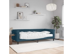 Vidaxl Sofá-cama Com Colchão 90x200 Cm Veludo Azul