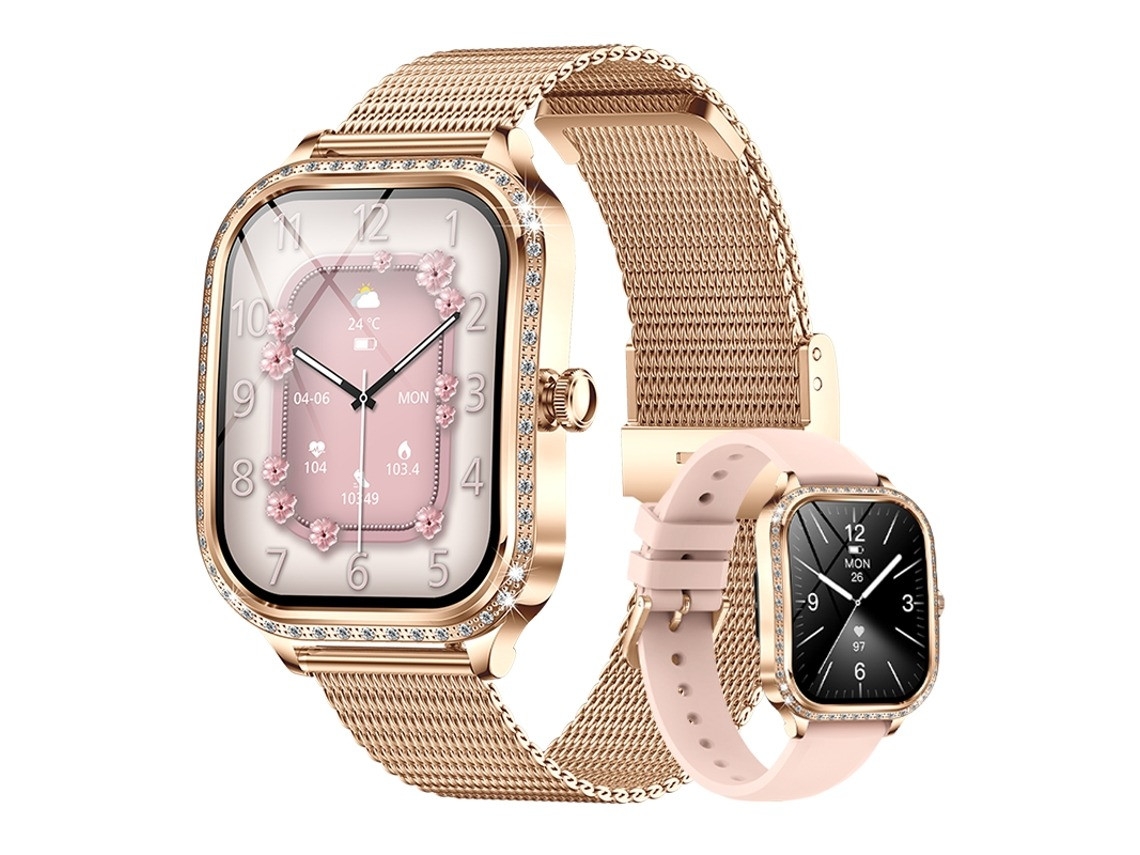 Smartwatch Mk88 Com Bluetooth E Design Moderno (rosa)