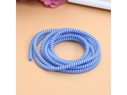 Capa Protetora De Cabo De Dados Móvel (protege E Enrola Fios) Yuexinghui Três Em Um Enrolador De Fio Criativo Três Cores Branco Água Azul Azul Safira