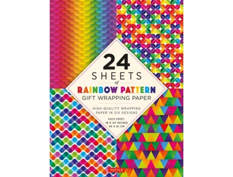Livro rainbow patterns gift wrapping paper - 24 sheets of de edited by tuttle publishing (inglês)