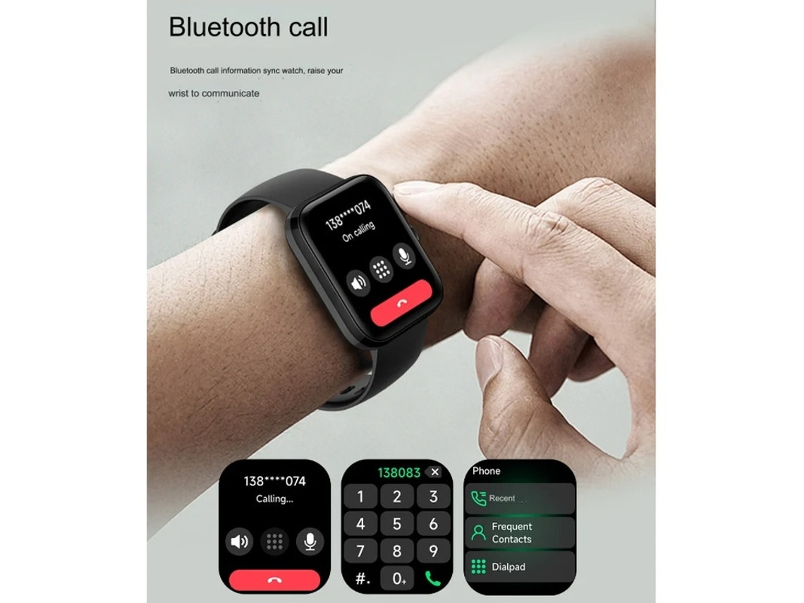 Smartwatch com posicionamento GPS, Bluetooth, chamadas, multiesporte, monitoramento de saúde, corrida, voz, branco, Bestvite