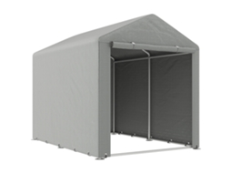 Abrigo para bicicletas MDUG 1.6x2.2x1.7cm, com 2 portas, impermeável, cinza claro