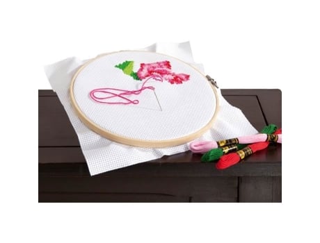 Tela Aida para bordar 4,5 pts/cm - MegaCrea DIY - Branco - 50 x 49 cm