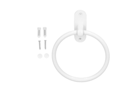 Suporte De Toalha De Banheiro Alumínio Branco Elegante