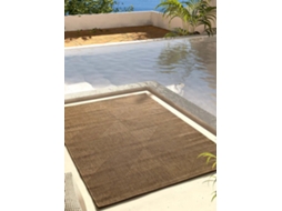 Tapete Exterior Geométrico Com Aspeto De Juta - Atticgo - Guinea Natural 80x150 Cm