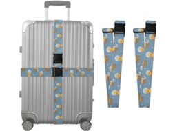 Conjunto De 2 Cintas Bagagem Personalizadas Com Fivelas, Estampa De Patinho Para Banho