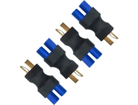 Adaptadores Deans T para Ec3 Yunique Green Clean Power 4 pares de conectores pretos