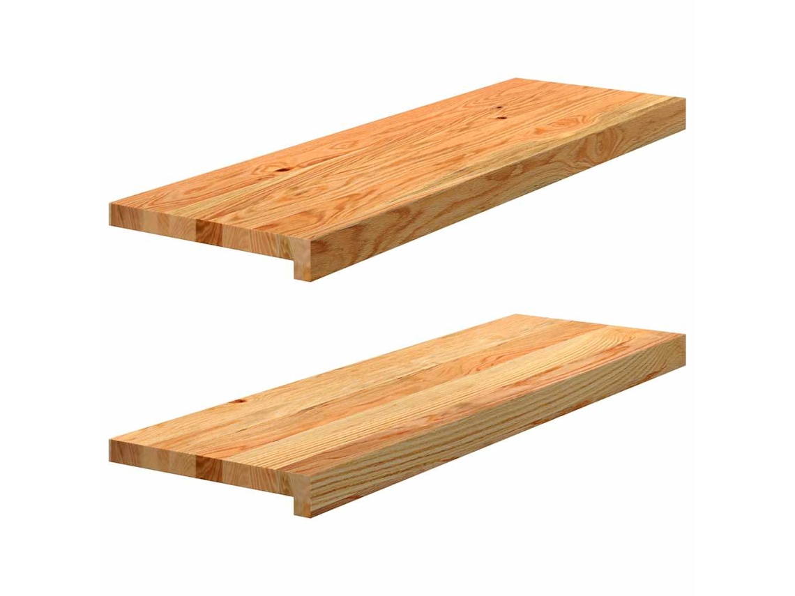 Vidaxl Soleiras Da Janela 2 Pcs 80x30x2 Cm Carvalho Castanho-claro