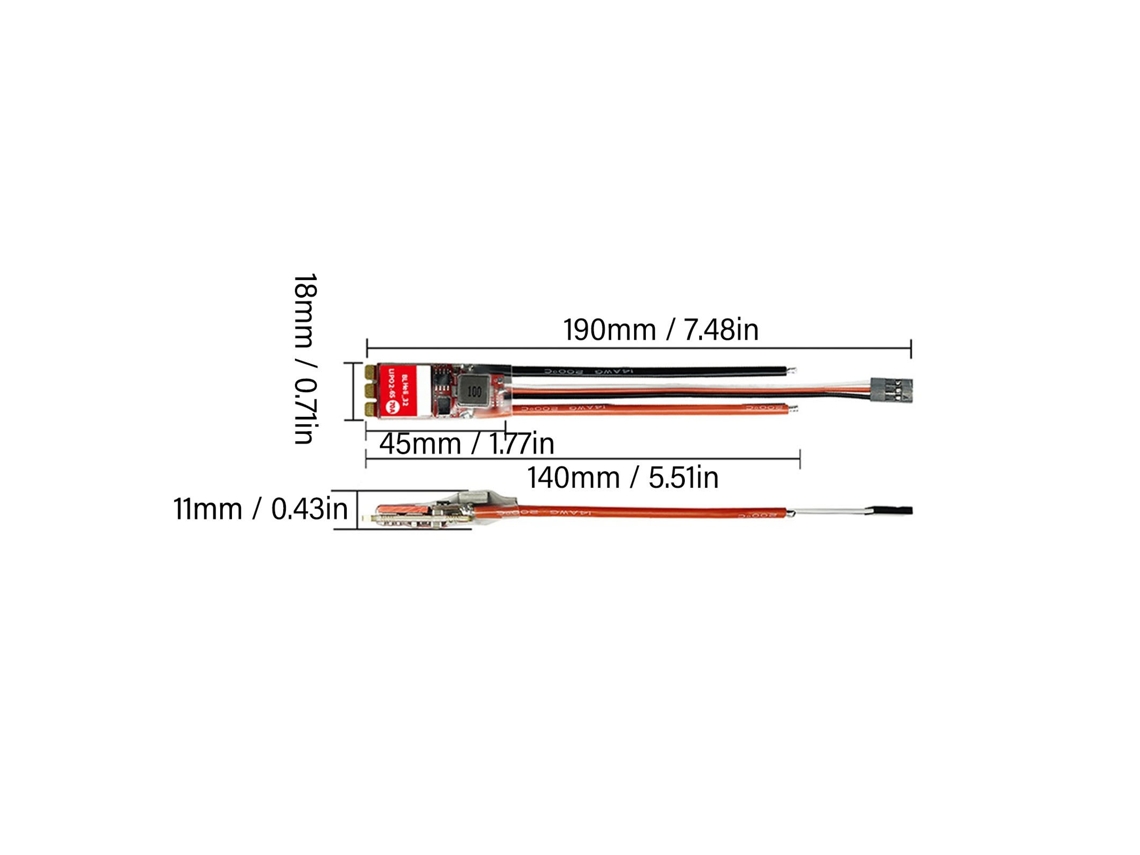 Laxiscreed Controlador De Velocidade Eléctrico Brushless De 70a Compatível Com Baterias 2-6s Lithium-ion