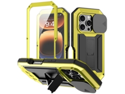 Capa Para Celular Com Câmera Deslizante, À Prova Dágua Ip54, Amarela.