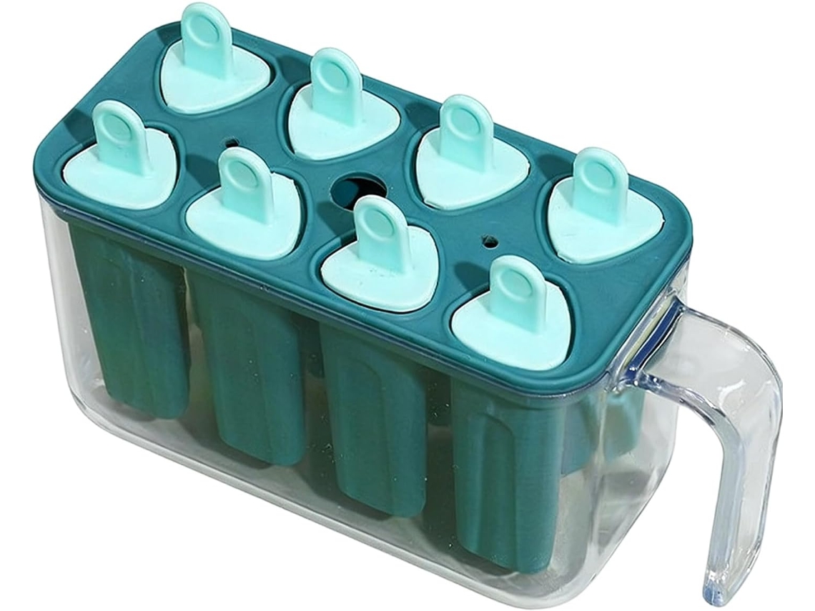 Forma Para Picolé, Forma Para Freezer Com 8 Cavidades, Reutilizável E