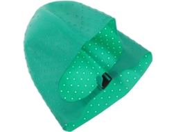 Tucano de silicone verde para coloração de cabelo, com gancho embutido.