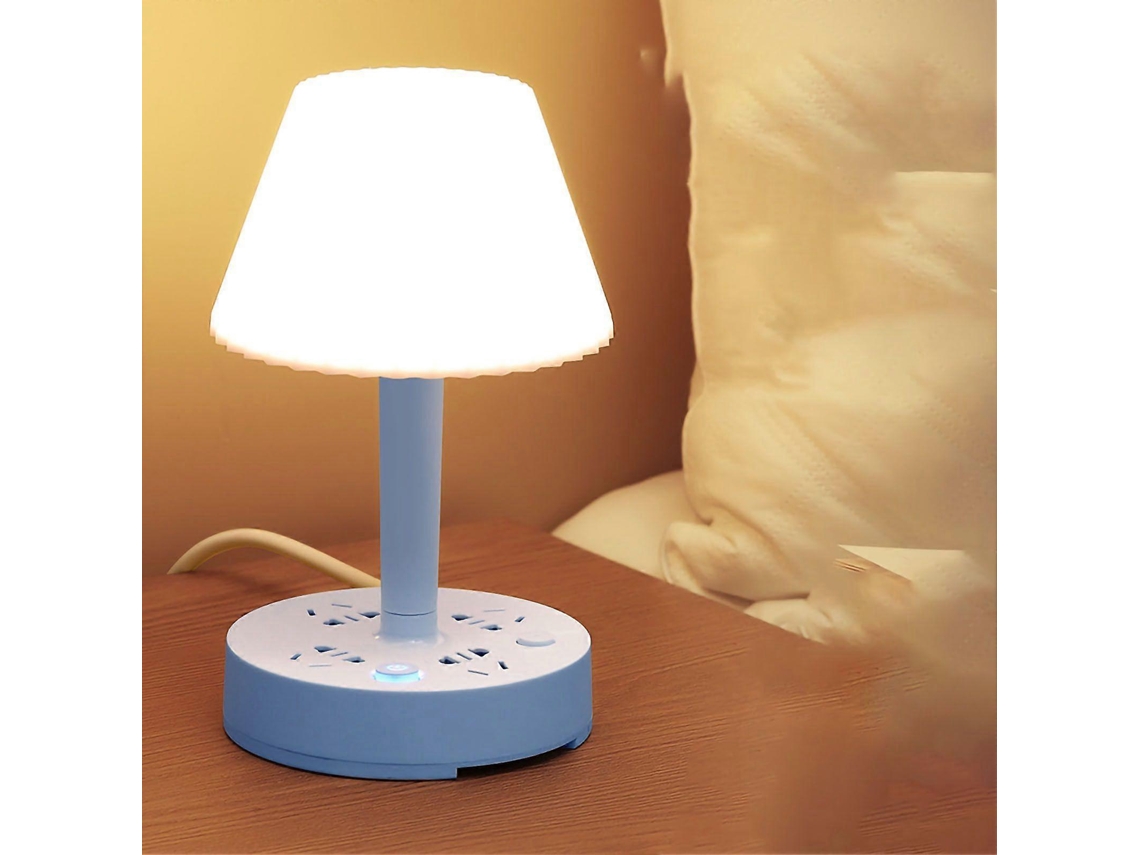 Luminária De Mesa Criativa E Multifuncional Com Tomada Dupla, Ideal Para Dormitórios E Computadores . Olysi Shop (cn 110250v)
