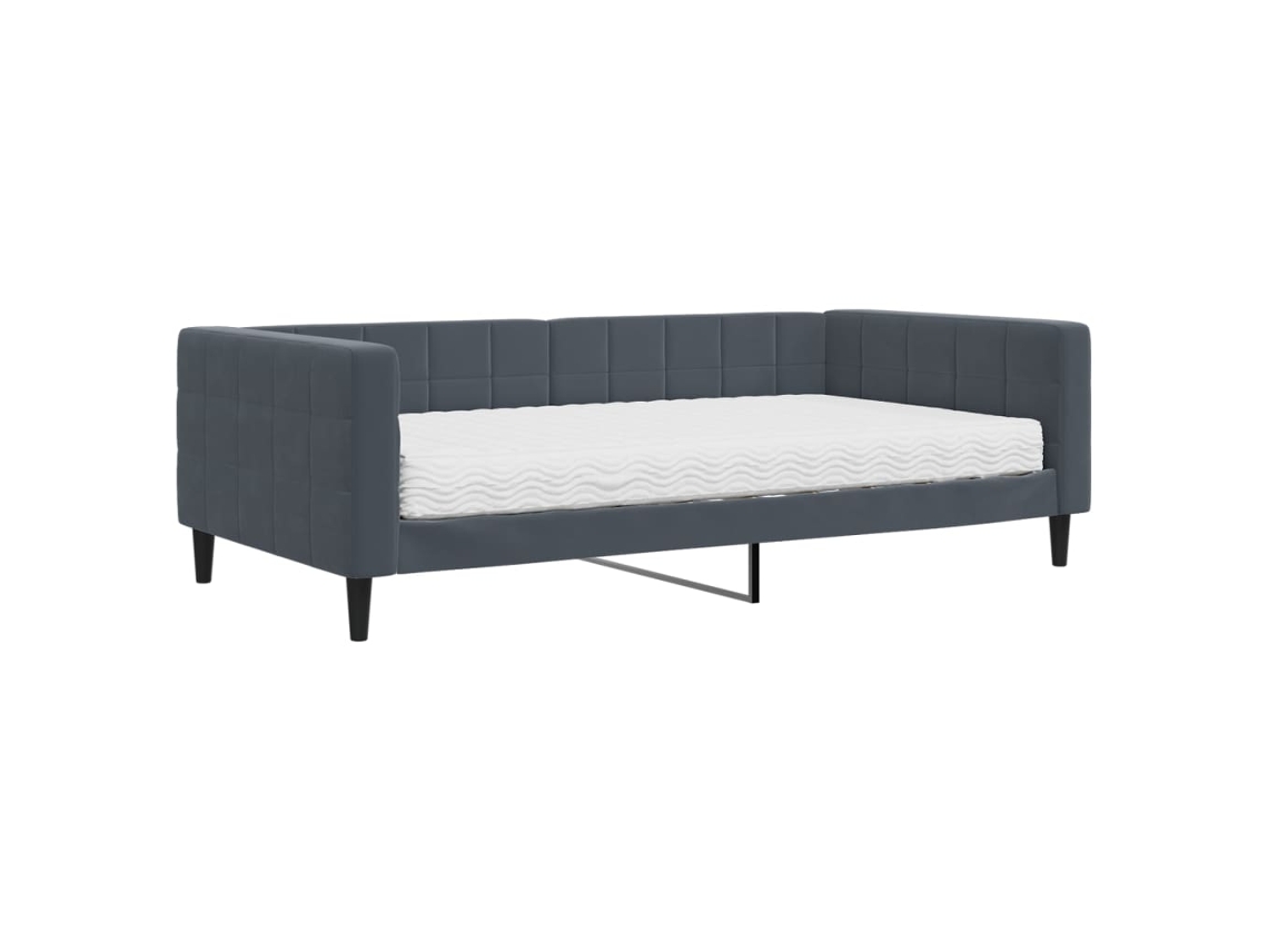 Daybed With Mattress, Daybeds With Mattresses Vidaxl Cinzeto Veludo (100 X 200 Cm)