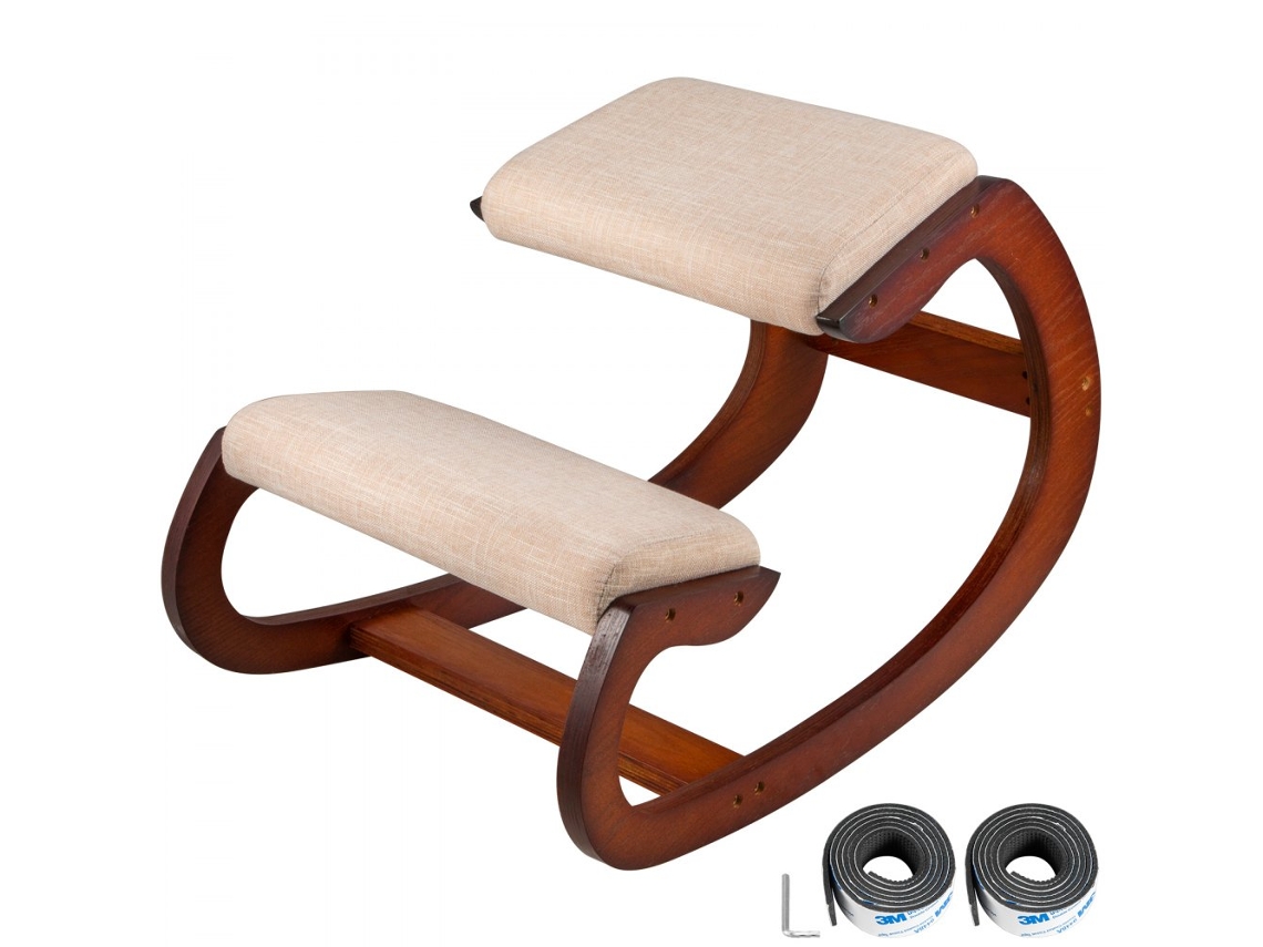 Conjunto De Cadeiras E Bancos Ergonómicos De Madeira Com Apoio De Joelhos Para Conforto E Correção Postural Tekmaquinas