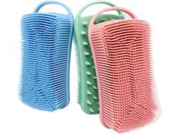 Conjunto De 3 Escovas Esfoliantes Silicone Wooneky, Escova De Limpeza Corporal Suave, Escova De Banho Compacta E Leve