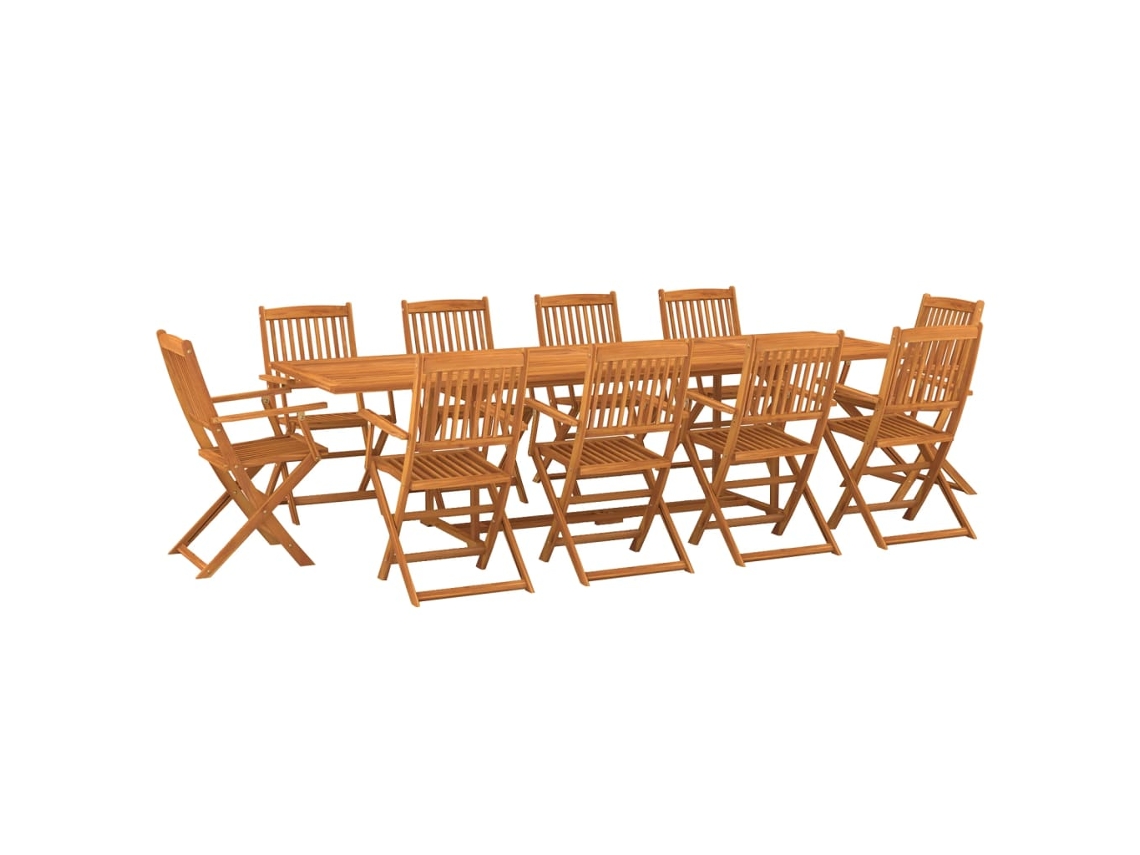 Conjunto de 11 peças de jantar para jardim em madeira de acácia MAISON EXCLUSIVE