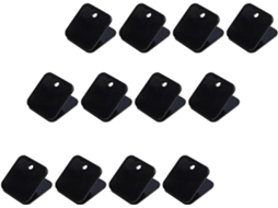 Heallily 12-clips De Plástico Quadrados Pretos Para Arquivar Documentos E Fixar Agendas, Pacote Com 12-unidades, Ideal