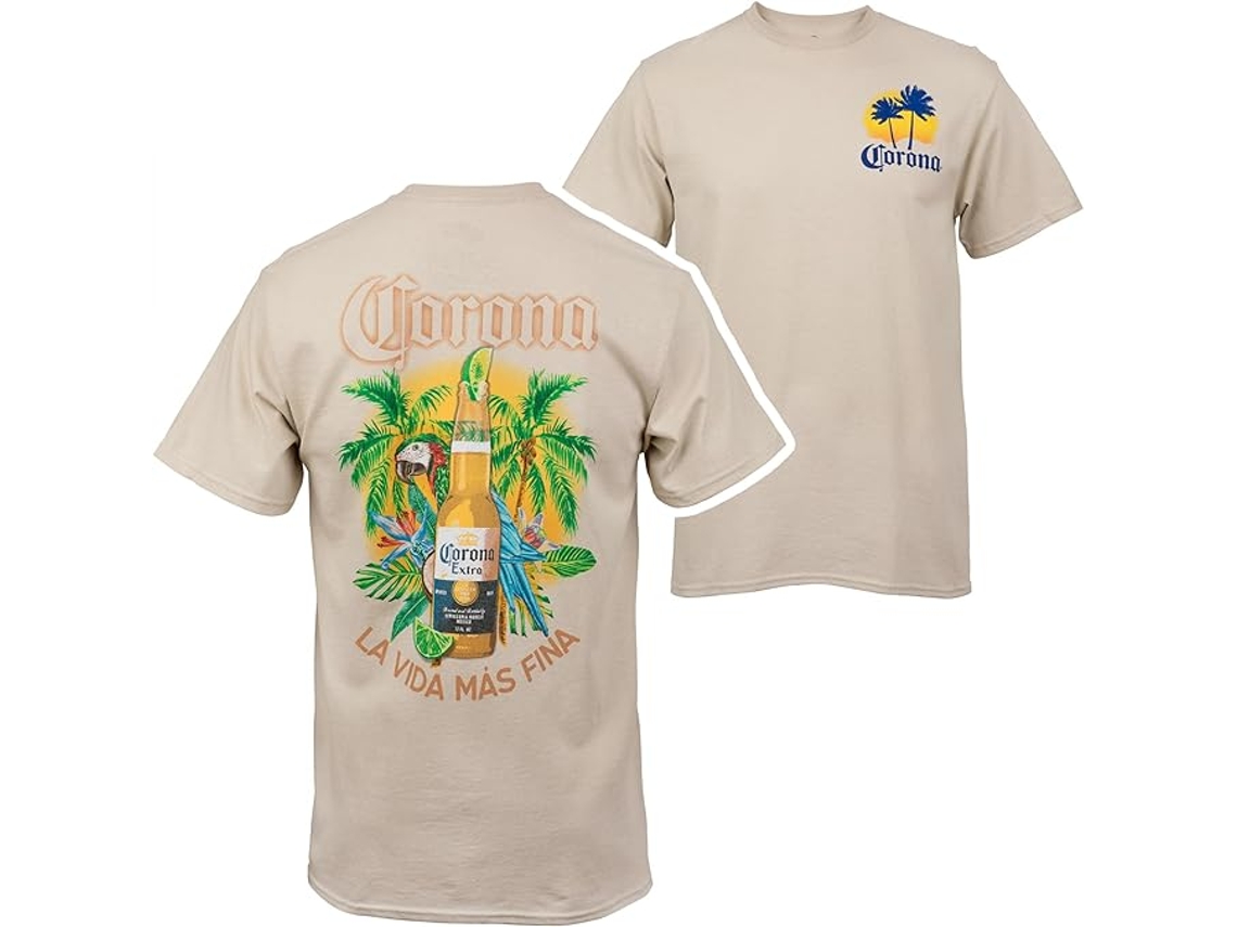 Corona Extra La Vida Mas Fina Bottle T-shirt Unisex Rockinstone Size:m