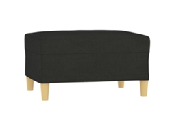 Footstool, Footstools Vidaxl Preto Tecido (70 X 55 X 41 Cm)