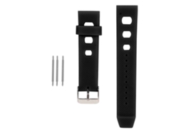 Correa De Reloj De Silicona Con Hebilla De Pasador Impermeable Resistente Al Sudor 20mm Negro