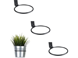 Conjunto de 3 Macetas de Parede con Soportes de Ferro BRILVIBERA