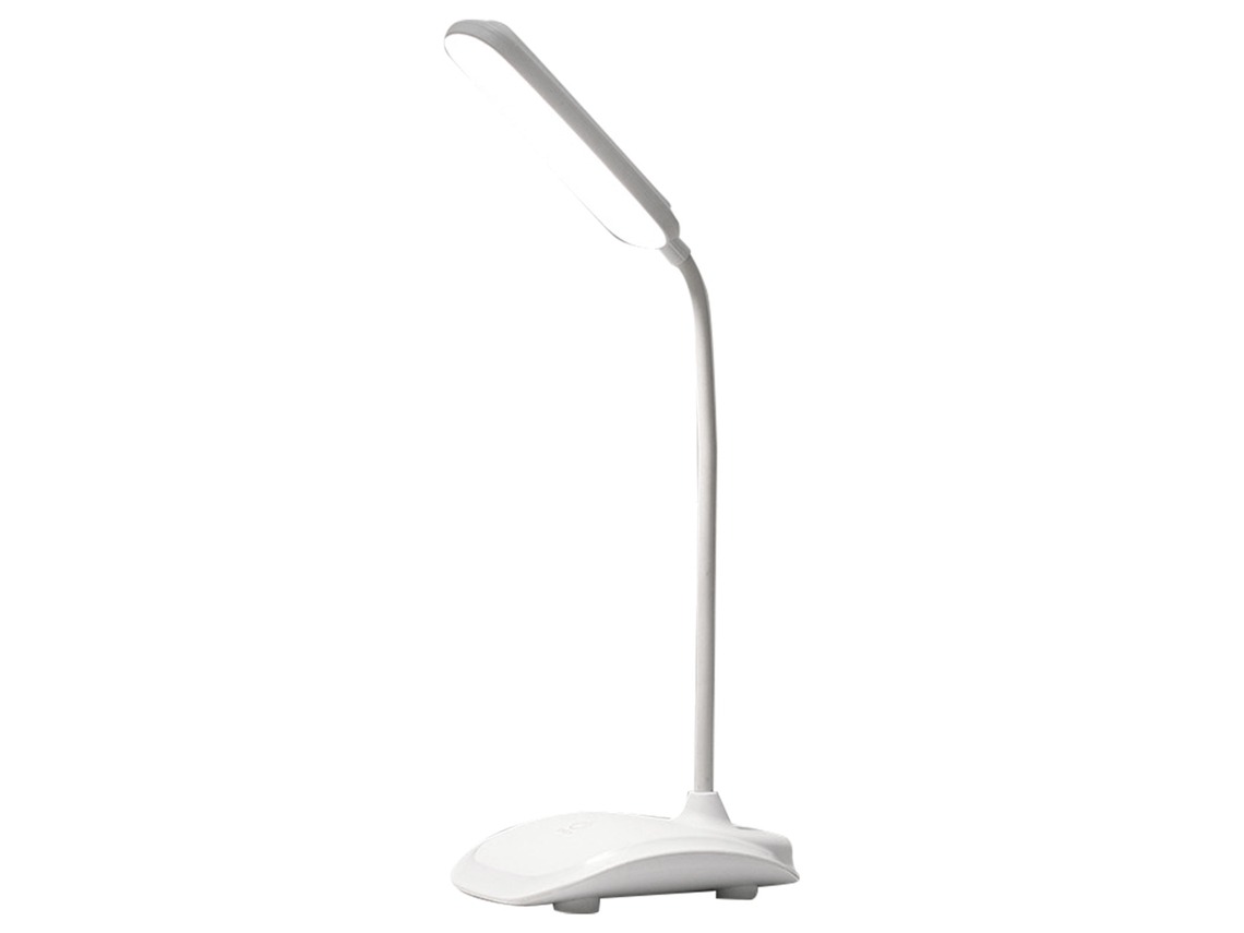 Lâmpada de escritório led com controle de toque 3 níveis de cor dimmer suave e carregamento usb branco S/MARCA