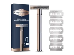 Máquina de Barbear King C. Duplo Gume e 5 Recargas GILLETTE emb. 1 un
