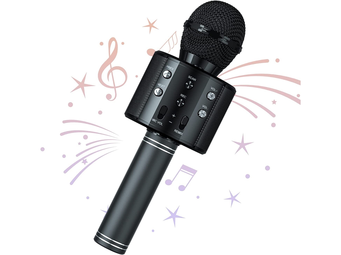 Microfone Bluetooth Sem Fios, Microfone De Mão Para Karaoke