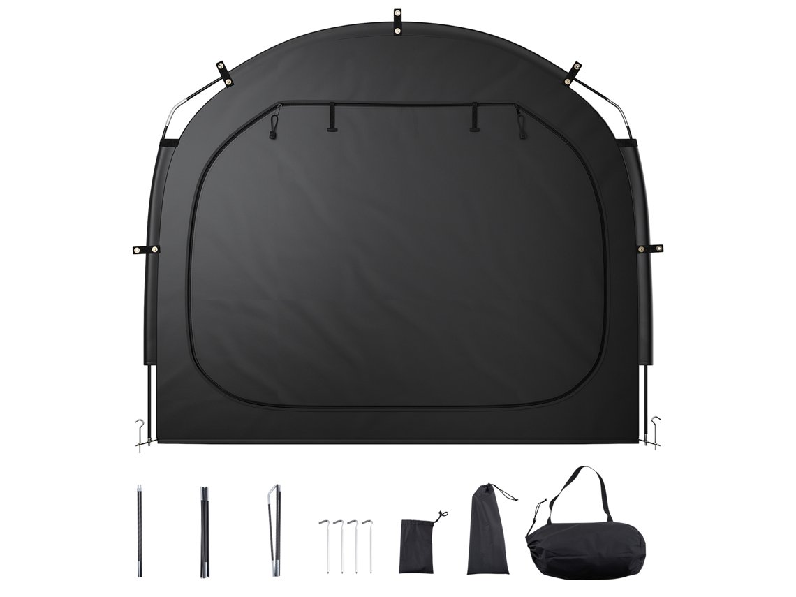Barraca de Camping para Armazenamento Bicicletas, Impermeável 2030 X 1220 1690 Mm 3 Ou 4 Bicicletas com Janela Ventilada, Fibra Vidro Alta Resistência