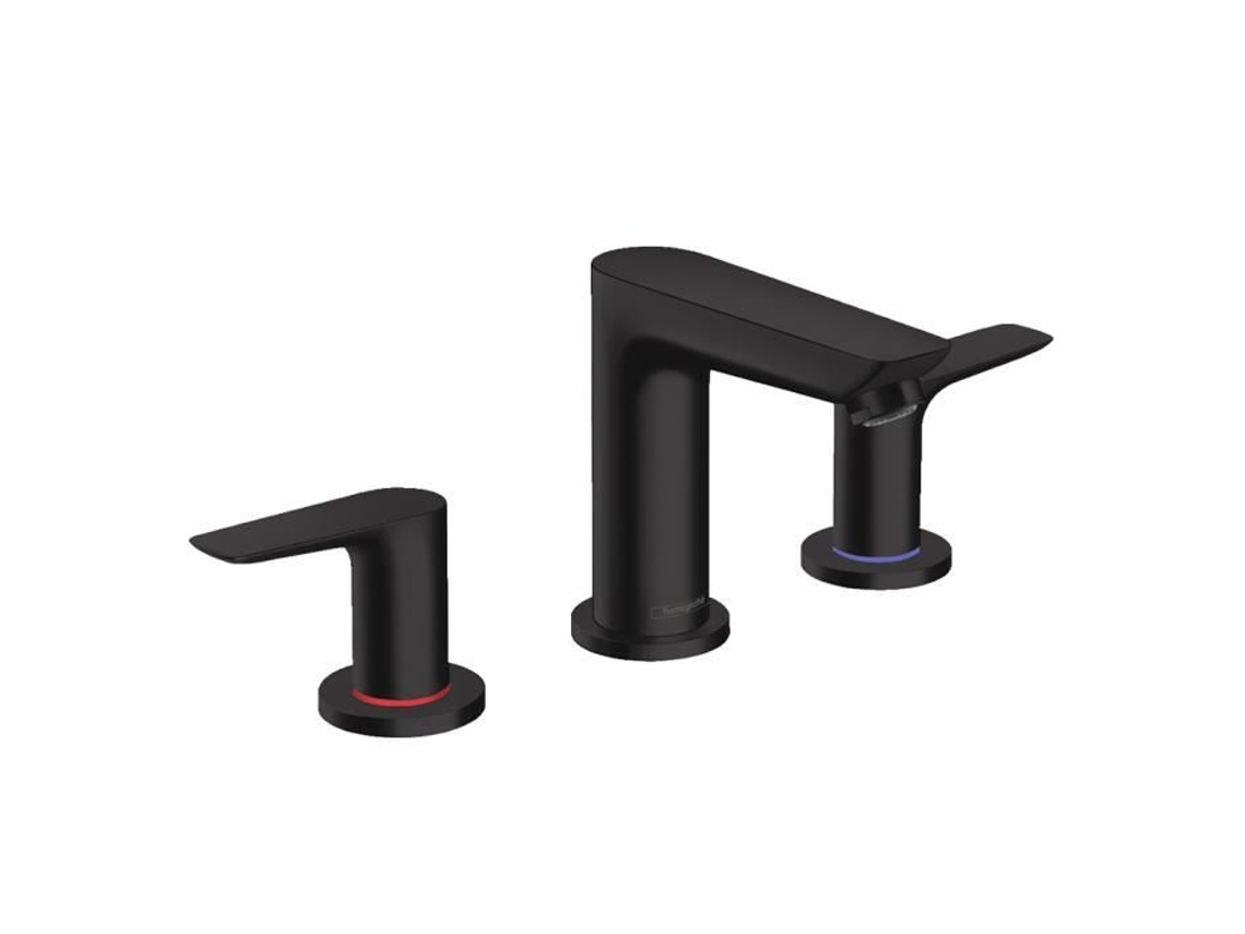 Misturador para Lavatório HANSGROHE Talis e com 3 Furos Preto Mate com Drenagem Extraível e Pop-Up