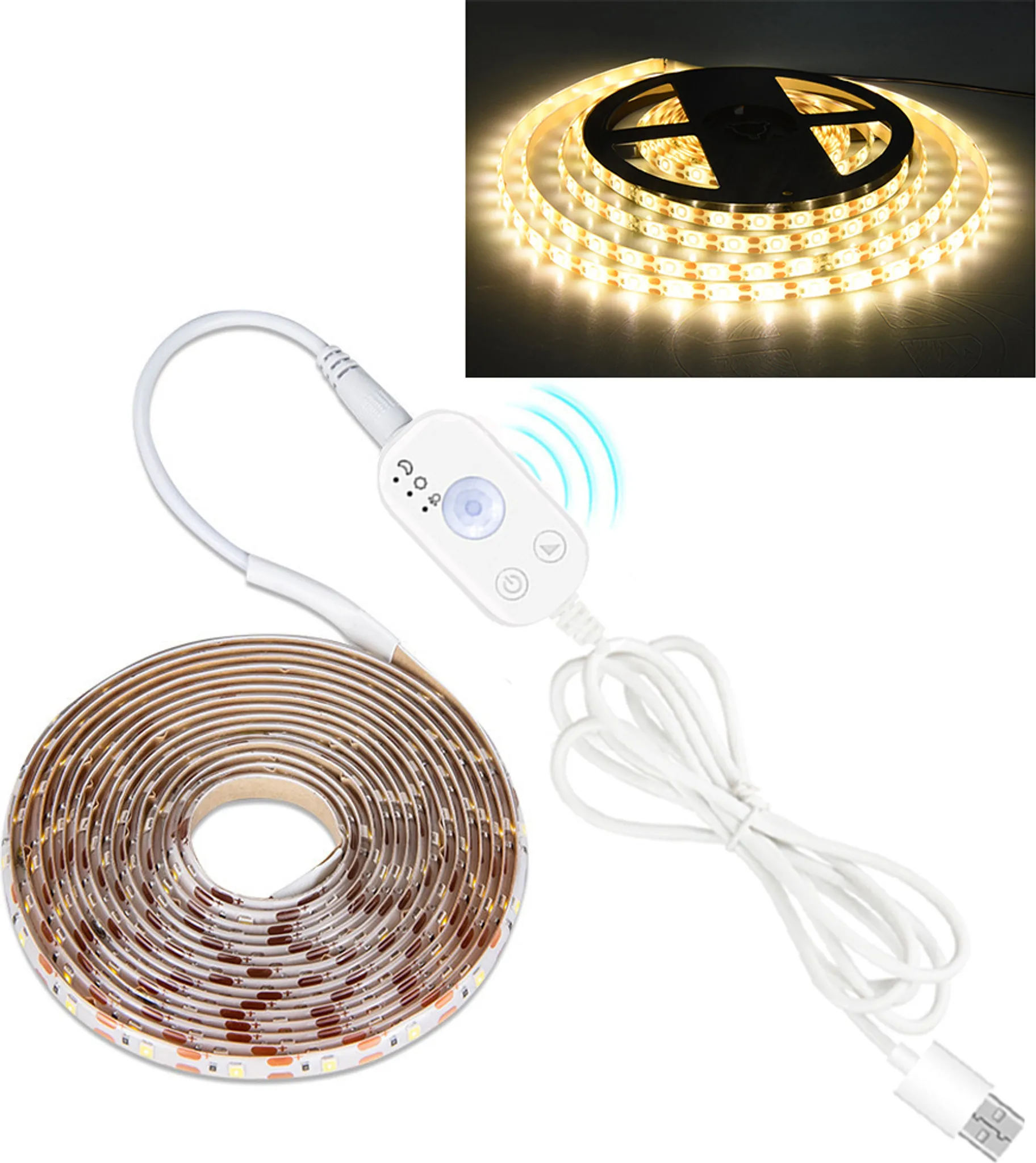 Barra de Iluminação Inferior Led da Amazon Luz Quente + Conector da Ue 1 M 60 Luzes STELASPLEN