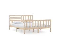 Estrutura de Cama 160x200 Cm Madeira Maciça MAISON EXCLUSIVE