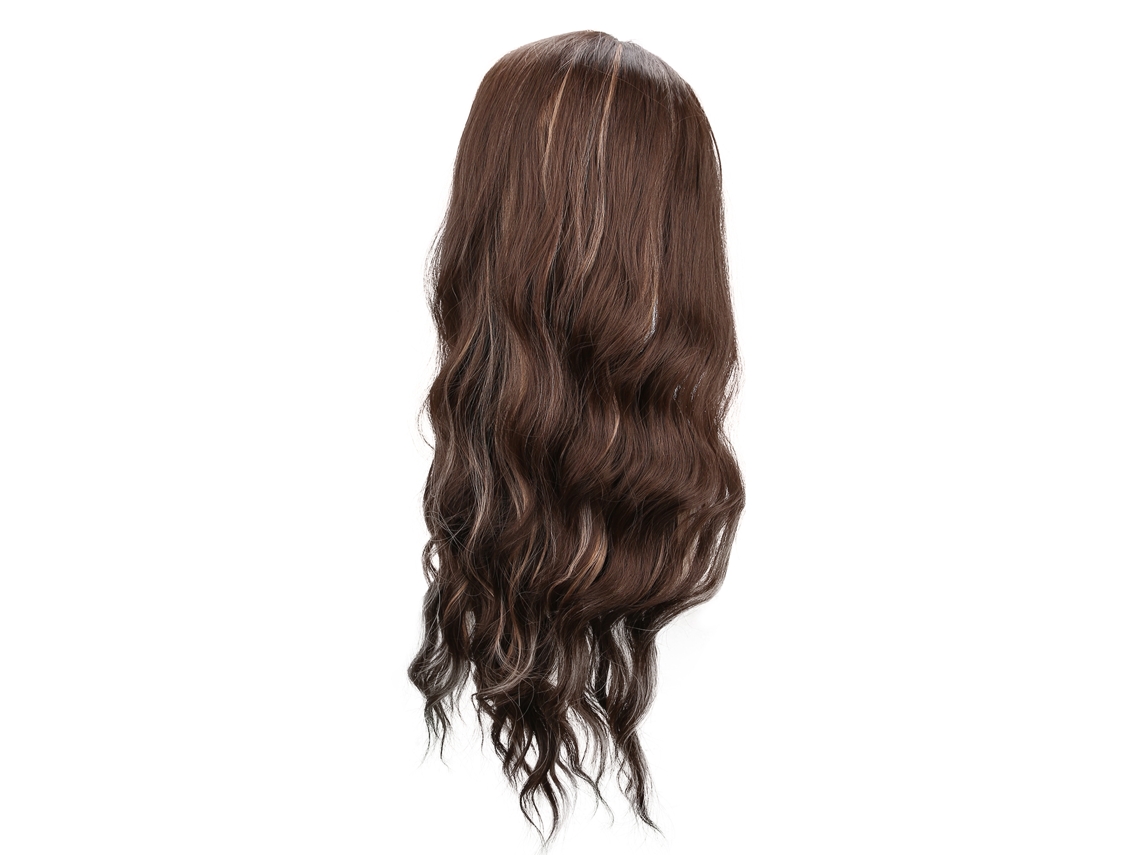 2026 peluca de Cabelo Sintético Cacheado com Franja para Mulheres, Estilo Moderno, 70cm, Confortável e Transpirável