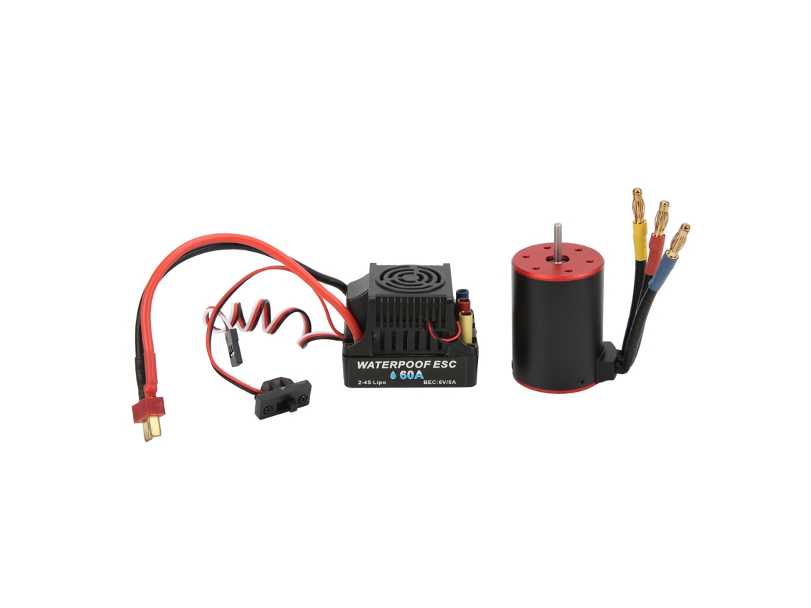 Motor Brushless 3650 3100kv Esc 60a Carro Rc 1/8 1/10