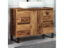 Vidaxl Armário Lavatório Wc 80x33x60cm Derivados Madeira Madeira Velha