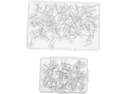 Conjunto de 150 peças criativas de alfinetes para decoração de arte e escola, reutilizáveis e delicadas com superfícies feitas à mão.