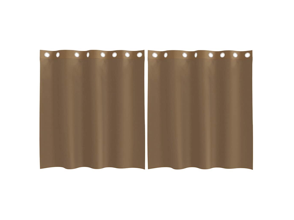 Voile Curtain, Voile Curtains Vidaxl Marrom Tecido (140 X 140 Cm)