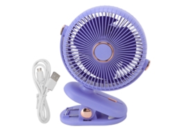 Ventilador Portátil Clip-on Recarregável Laxiscreed Para Dormitório, Carrinho De Bebê E Uso Em Espaços Reduzidos