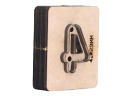 Matriz de Corte de Couro 41x29mm Número 4 com MARCA