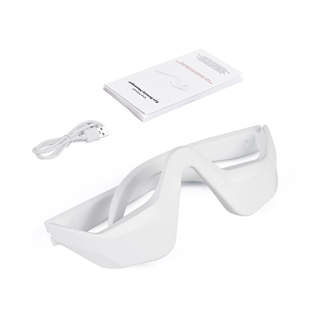 Massageador Ocular Branco Microcorrente Ems Luz Vermelha Reduz Olheiras Beleza Ocular WEBPLAT