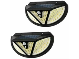 Luz de parede solar externa, 2 unidades, 74 LEDs, sensor infravermelho, IP65, jardim NOVA LINE