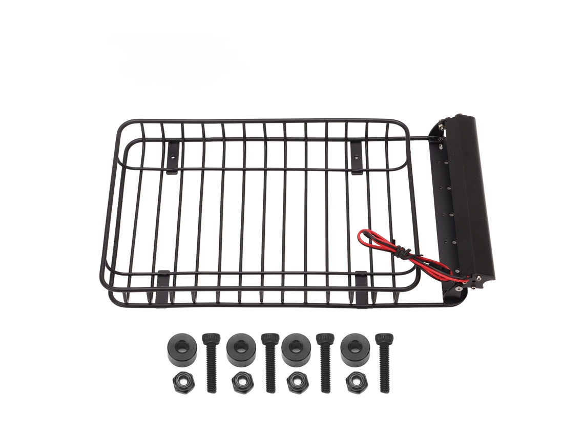 Mali suporte de Bagagem com Fita Led para Carro Rc Axial Scx10 90046 Acessórios de Controle Remoto