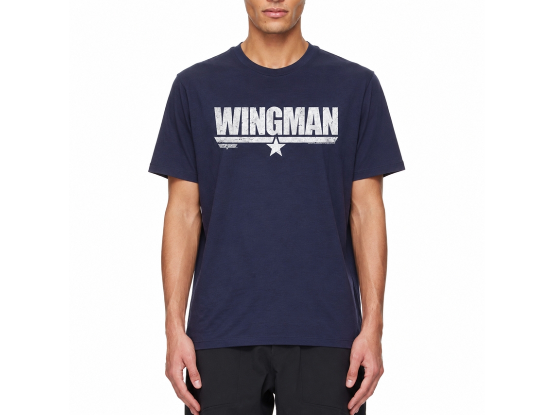 Rockinstone Top Gun Movie Wingman Navy Adult T-shirt Size:m