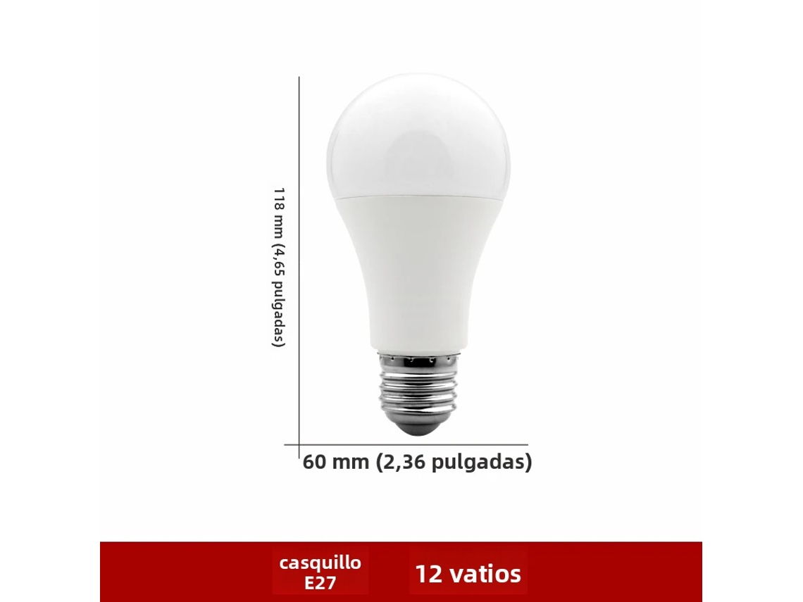 (branco Quente 12w Base De Rosca E27) 10 Lâmpadas Led, 220v