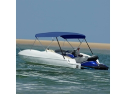 Vidaxl Toldo Em 4 Arcos Bimini 243x(230-244)x137 Cm Azul-marinho