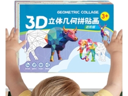 Kit De Colagem Geométrica Em Papel Para Crianças