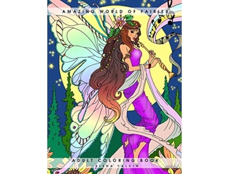 Livro Amazing World of Fairies Adult Coloring Book de Elena Yalcin (Inglês)
